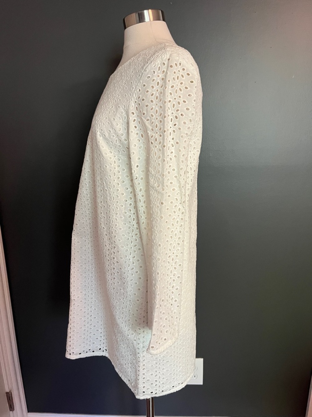 New! Heyton‎ Eyelet Dress Cotton White Lined Size Medium NWT - Picture 6 of 14
